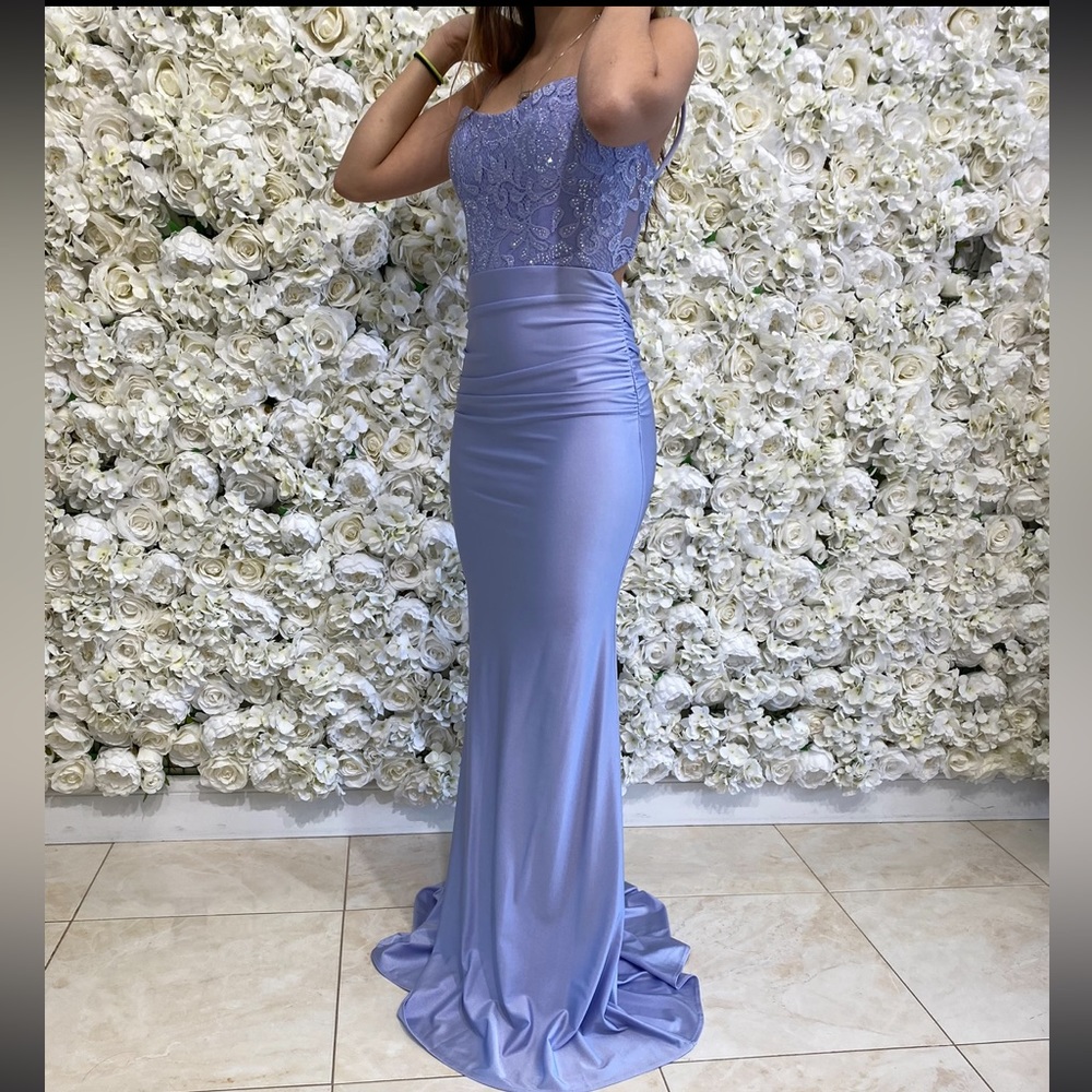 Periwinkle Body Con Prom Dress